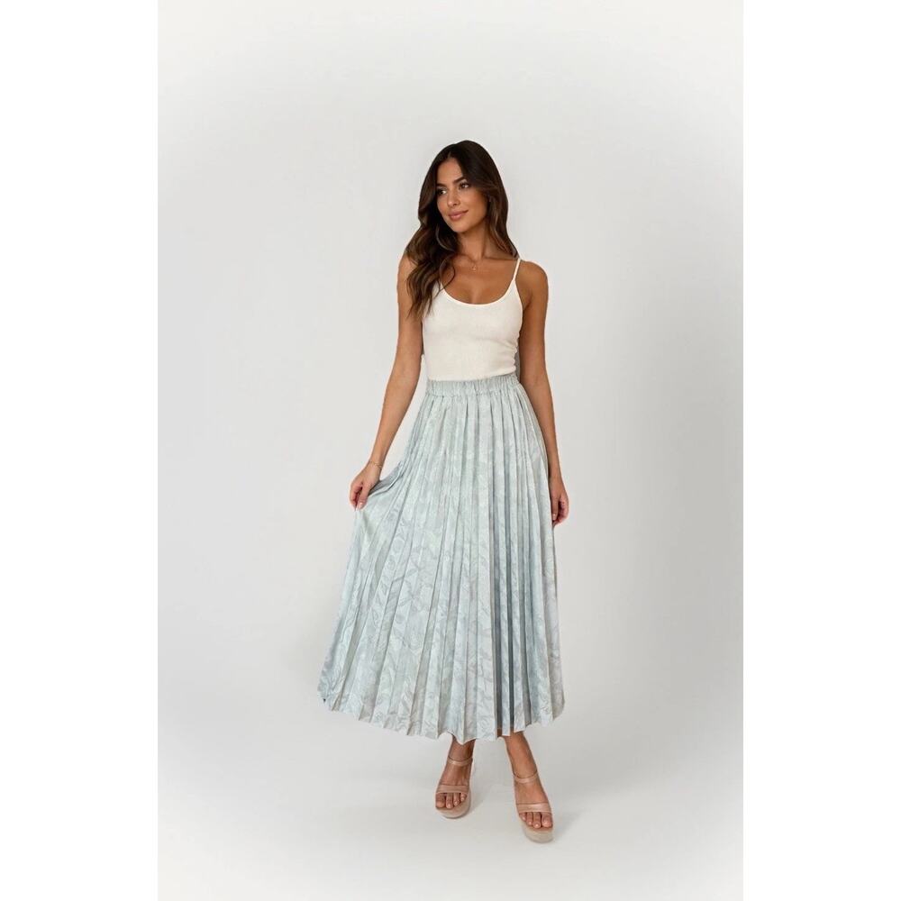 Marisa Christina Classics Skirt Rayon Jacquard Floral Size Medium Pleated